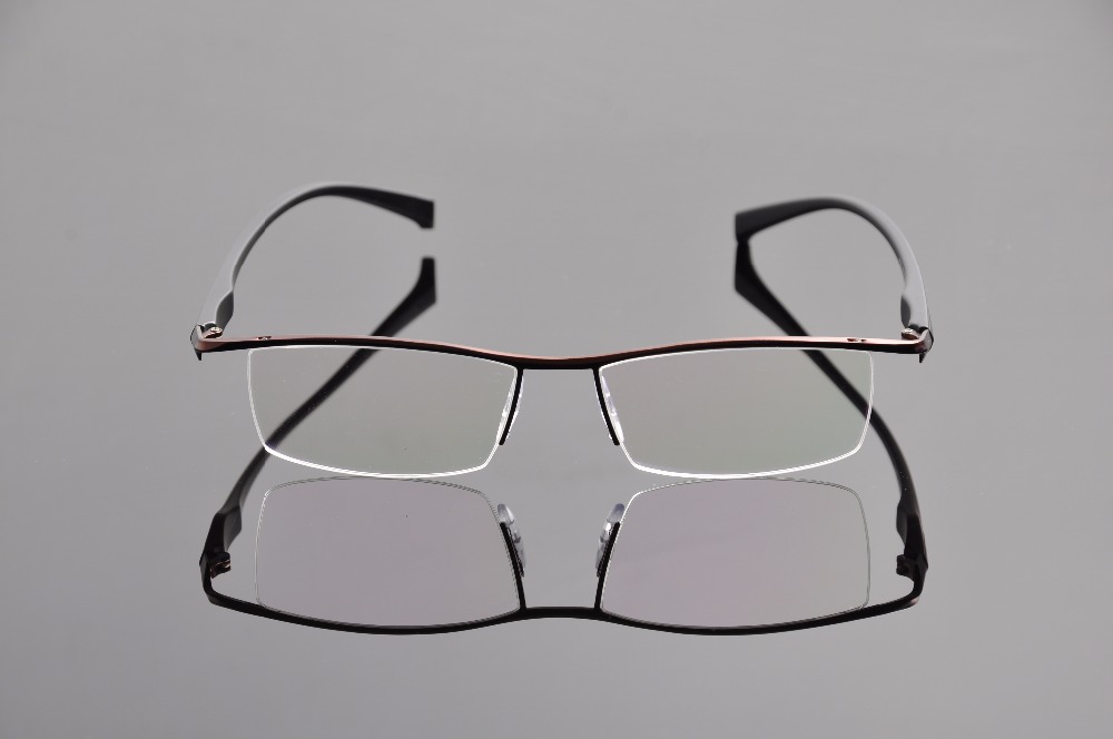 Half Rim Alloy Metal Glasses Frame For Men Eyeglasses Fashion Cool