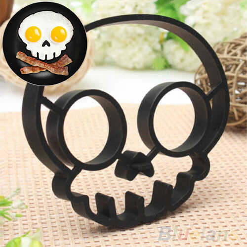 Гаджет  Cute Silicone Skull Owl Egg Fried Shaped Mould Shaper Ring Kitchen Cooking Tool  None Дом и Сад