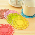 1pcs Colorful Round Non Slip Heat Resistant Mat Coaster Cushion Placemat Pot Holder Table Silicone Mat