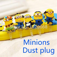 3.5mm Despicable Me Cute Minions Dust Plug for iphone/Samsung/iPad dustproof Mobile Phone Accessories SJZB001