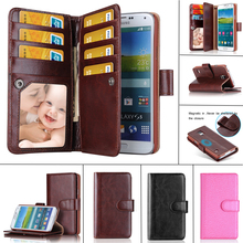 For Galaxy S5 Phone Case Multi-function Wallet For Samsung Galaxy S5 i9600 Case Cover PU Leather Flip Cover With Card Slots