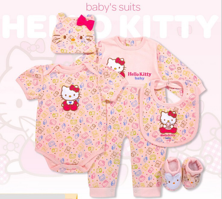 2019 Wholesale Hello Kitty Baby Clothing Set Newborn Girl Clothes