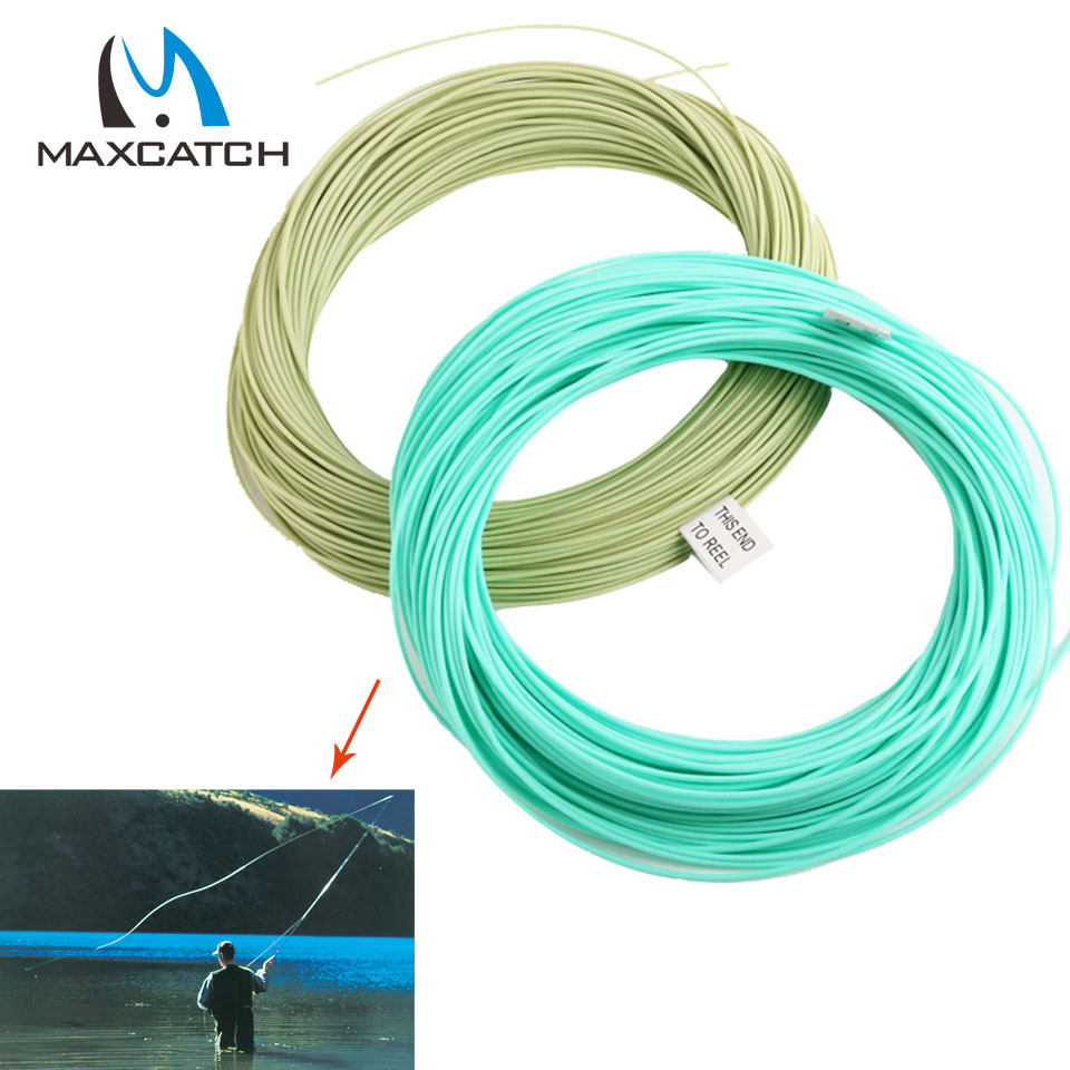FREE SHIPPING 100 FT Weight Forward Floating Fly Fishing Line Multy Color And Size to Choose
