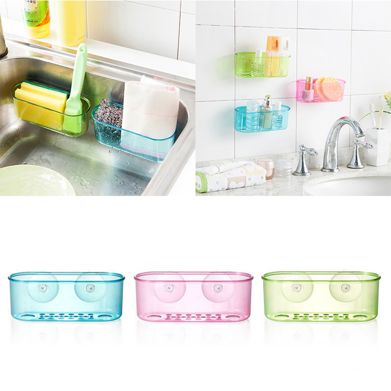 Hot Sale Wall Mounted Suction Hanging Sink Holder Sponge Brush Storage ...