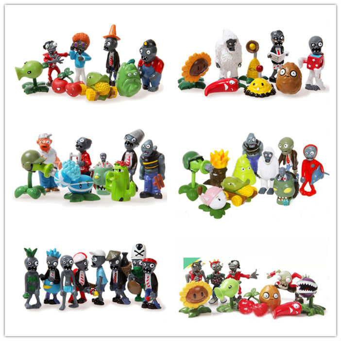 SEARCH AND BUY THIS PRODUCT Plants vs Zombies figure toys crazy party version Contain BOSS 52pcs
