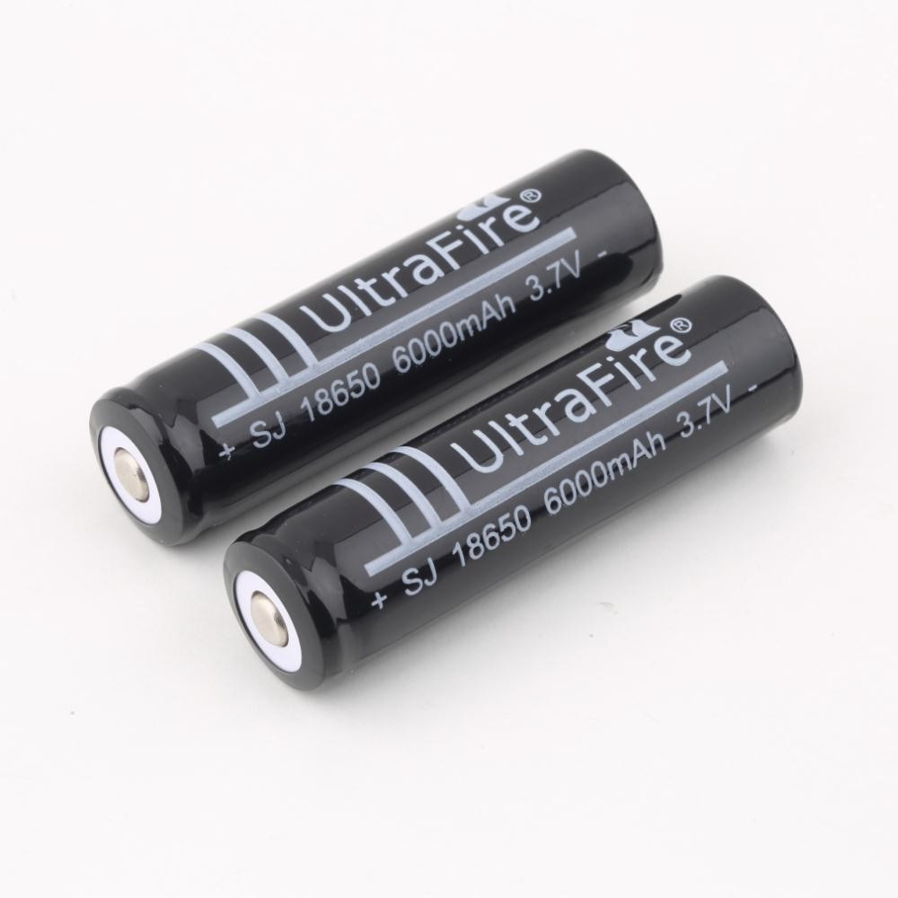 10X18650 Ultrafire 10pcs lot 6000MAH 3 7V 18650 battery Li ion rechargeable lithium cell for led