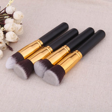 Black Color Makeup Brushes 4Pcs Wood Makeup Brush Kit Professional Cosmetic Set Styling Tools Face Care