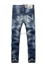 The new Dz jeans edition of low rise cultivate one s morality draping splicing feet pants