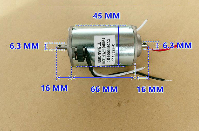 1pcs DC120V Permanent Magnet Motor 60W 4500rpm High-power Carbon Brush Motor 