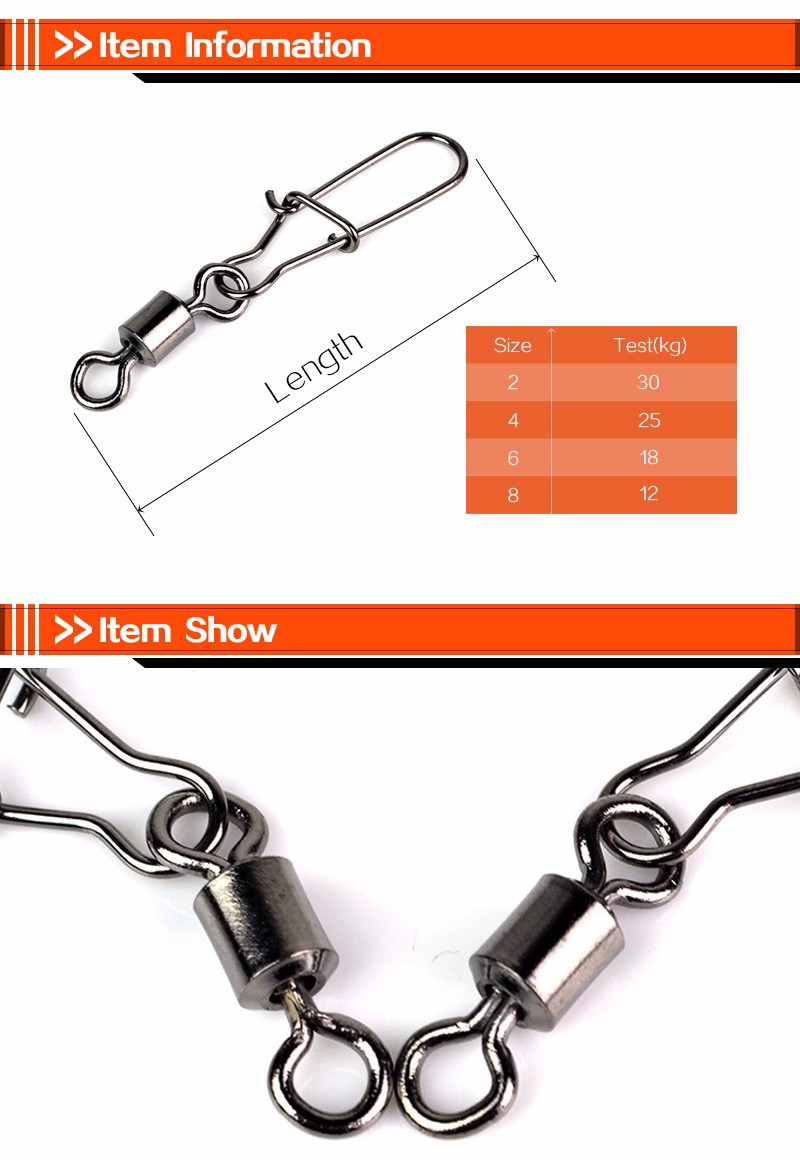 2021 Wholesale Stainless Steel Fishing Swivels Size 8, 6, 4, 2 MS+ZQ