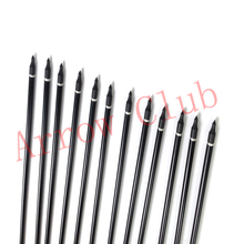 24pcs hunting 7 6mm OD and 30inch length aluminum compound bow arrow matches 24pcs 125GR gold