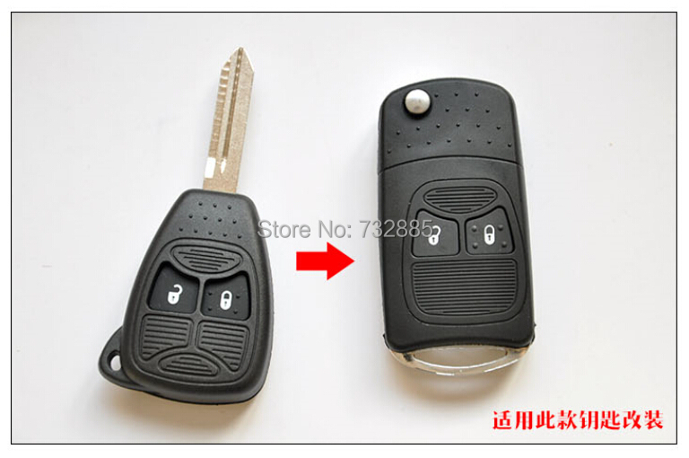 2 Buttons(Small Buttons) Chrysler Modified key shell with Battery Clamp (1).jpg