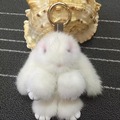 Real Mink Fur Cute Rabbit Keychain Real Fur Material Pendant Cute Toy Rabbit Fashion Bag Charms