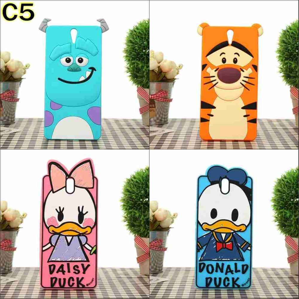 High Fashion Cute Cartoon Duck Pink Monsters soft silicon case cover for Sony Xperia C5 Ultra E5553 E5563 with screen film