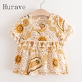 Hurave Summer 2017 New Casual Fashion Girls summer Dress Girl Clothing Dresses