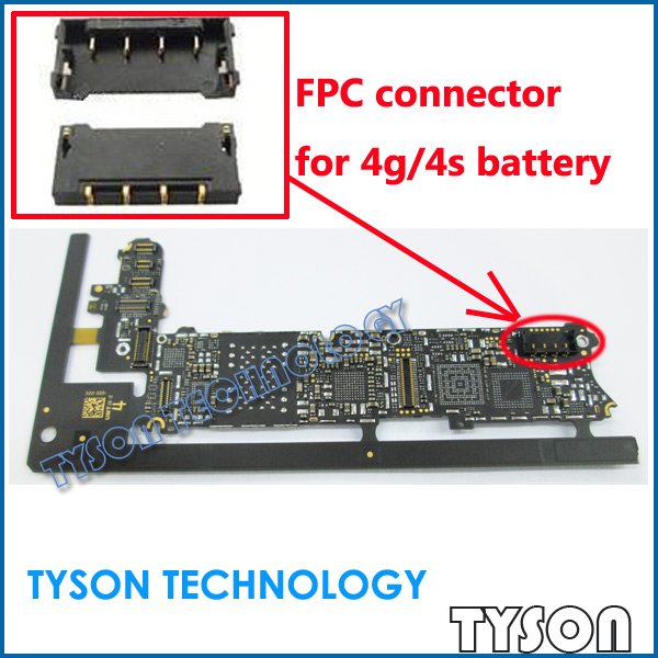 Купить FPC разъем для iphone 4 4 g 4s аккумулятор клип на системной ...