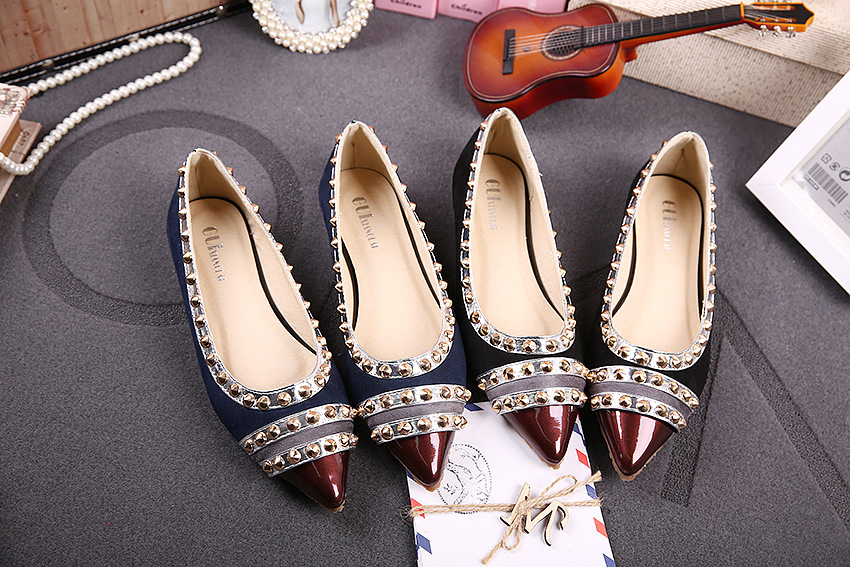2015 new flat pointed shoes and a rivet shoes on behalf of Guangzhou shoes 2015 1