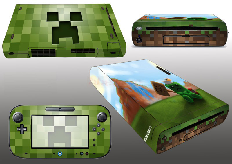 Green Newest Game Vinyl Protector Sticker Decal for Wii U WIIU Console