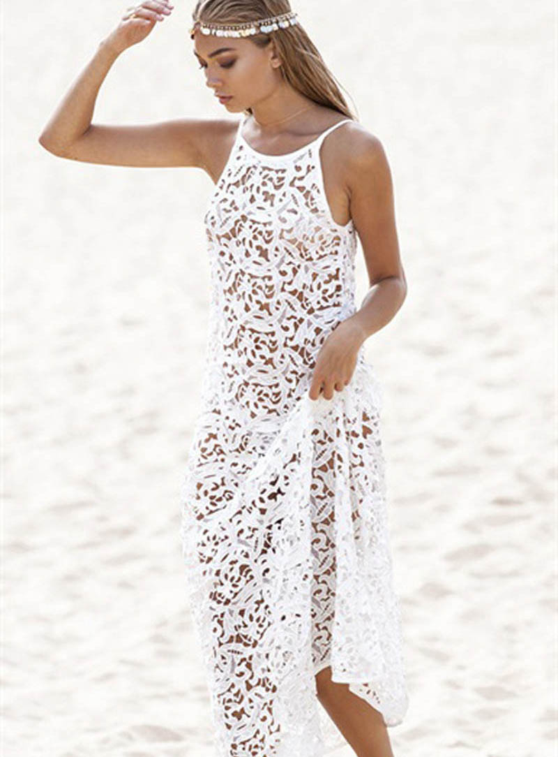 белое платье для пляжа