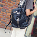 High Quality Women Backpacks Lady Girls Travel Blosas Women Bags Washed Leather Backpacks Rivet Backpacks Student