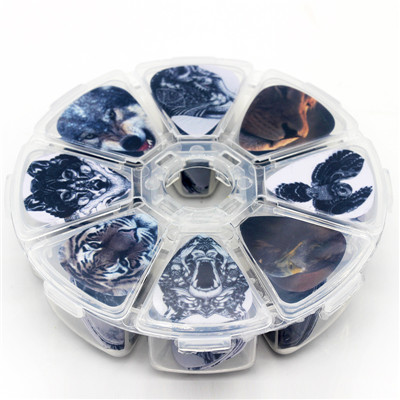 Description Picture 6 of itemSOACH 50pcs Guitar Pick bass Guitar Picks Mix Plectrums 8 grids Case Use Classical Guitar paddle parts Musical instruments