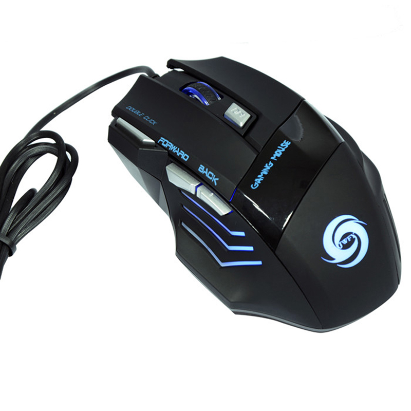 Профессиональный 5500 точек/дюйм игровая мышь 7 кнопок из светодиодов мышь-оптическая usb-проводной мыши для профессиональных геймеров высокое качество