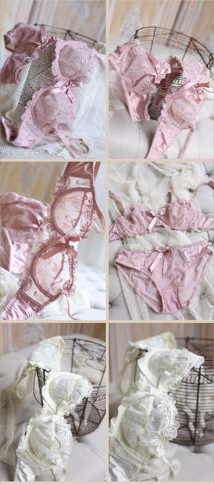 Купить прозрачный бюстгальтер набор лифчики и трусики устанавливает ...