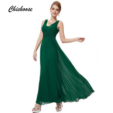Women Long Dress 2016 Summer Party Evening Elegant Chiffon Maxi Dress Plus Size Pleated Dress Wrapped Chest Sexy V-neck Vestidos