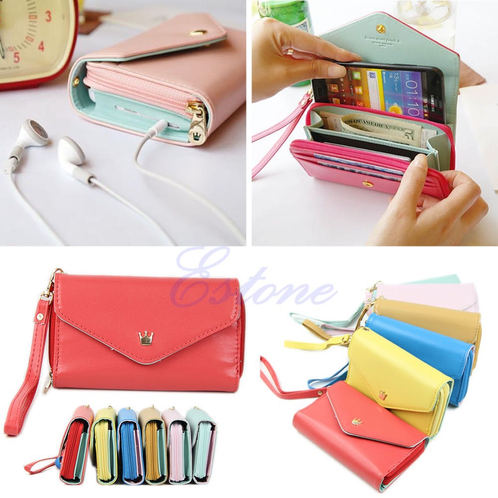 Hot Sell Korean Lovely envelope Purse Wallet Case for Samsung Galaxy S3 S2 Iphone 5 5S