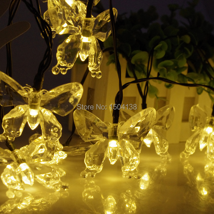 Solar Powered 20Led Butterfly light Christmas holiday Light outdoor party Lamp solar led string Light for garden decoration Solar Powered 20Led Butterfly light Christmas holiday Light outdoor party Lamp solar led string Light for garden decoration