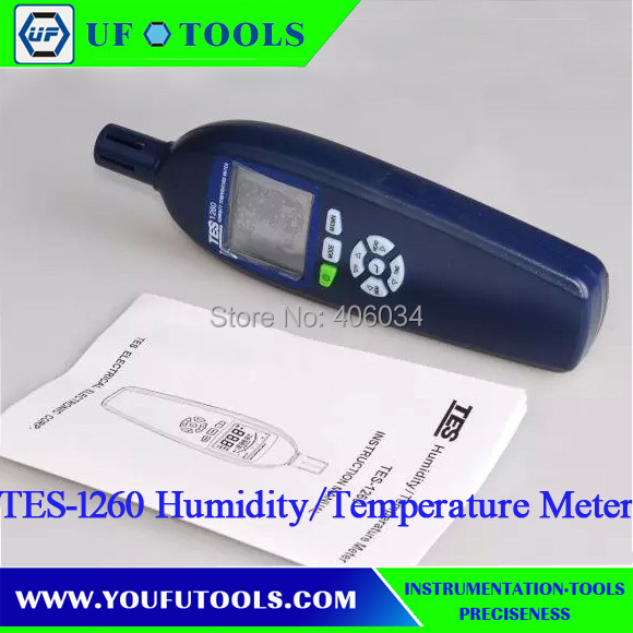 TES-1260 Digital Humidity Temperature Meter  Thermometer Humidity Hygro-Thermometer Meter
