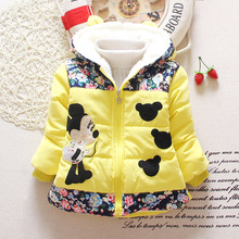 Kids winter Mouse new cute cartoon girls cotton padded jacket thick coat 2351