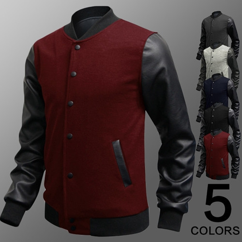 Spring-Jacket-Men-2015-New-Arrival-Men-Stitching-PU-Leather-Waterproof-Jackets-Men-s-Tracksuit-Jacket