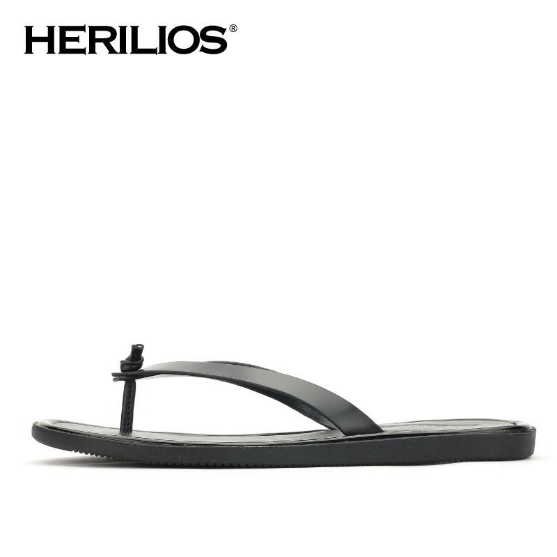 2016 Summer Herilios Men s Leather Top Basic Flat Casual Flip Flops Slippers