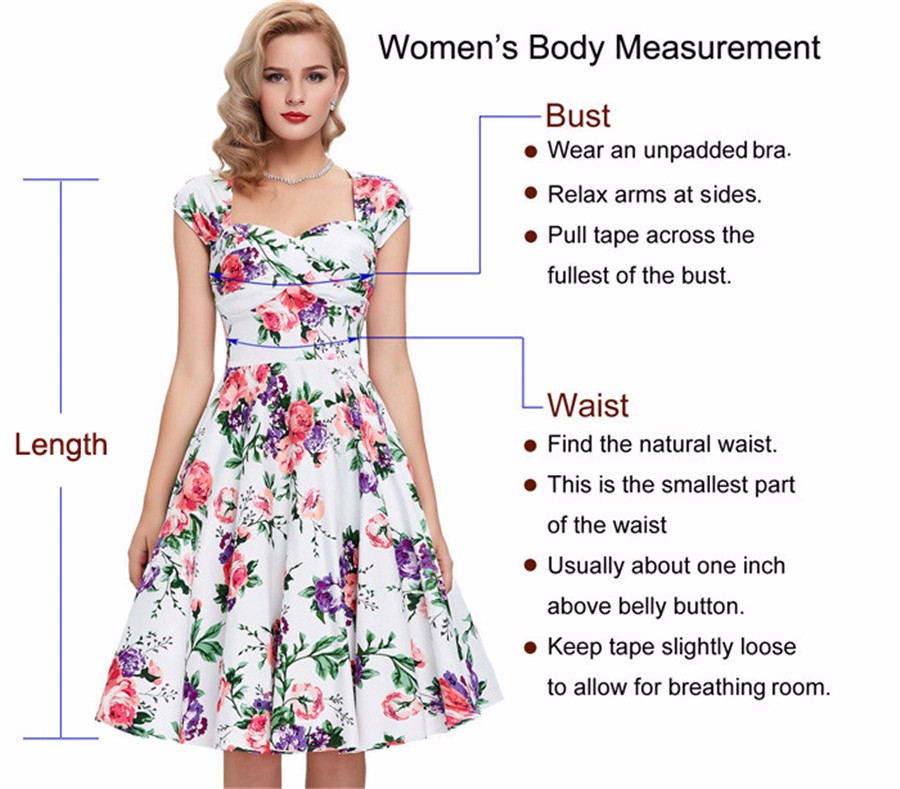 dress size examples
