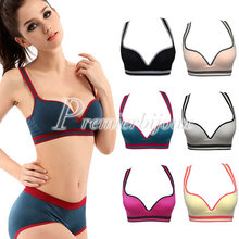 New Sexy Women s Racerback Sports Bra Padded Exercise Tank Top Bra Shapewear 6 Colors Size