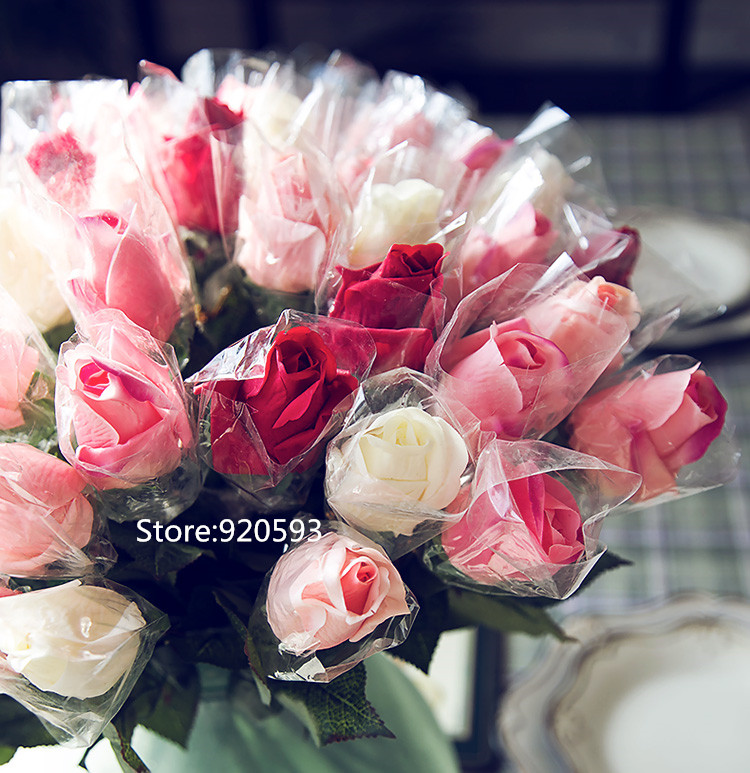 Wholesale- Fresh Real Touch rose Bud Artificia