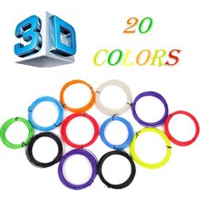 20 Colors/set 3D Printer Pen Filament ABS 1.75mm Plastic Rubber Consumables Material 3d pen filament