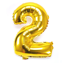 1pcs 16” Helium Balloons Foil Balloon Silver/Gold Number 2 Balloons Birthday New Year Party Wedding Decoration Balloon