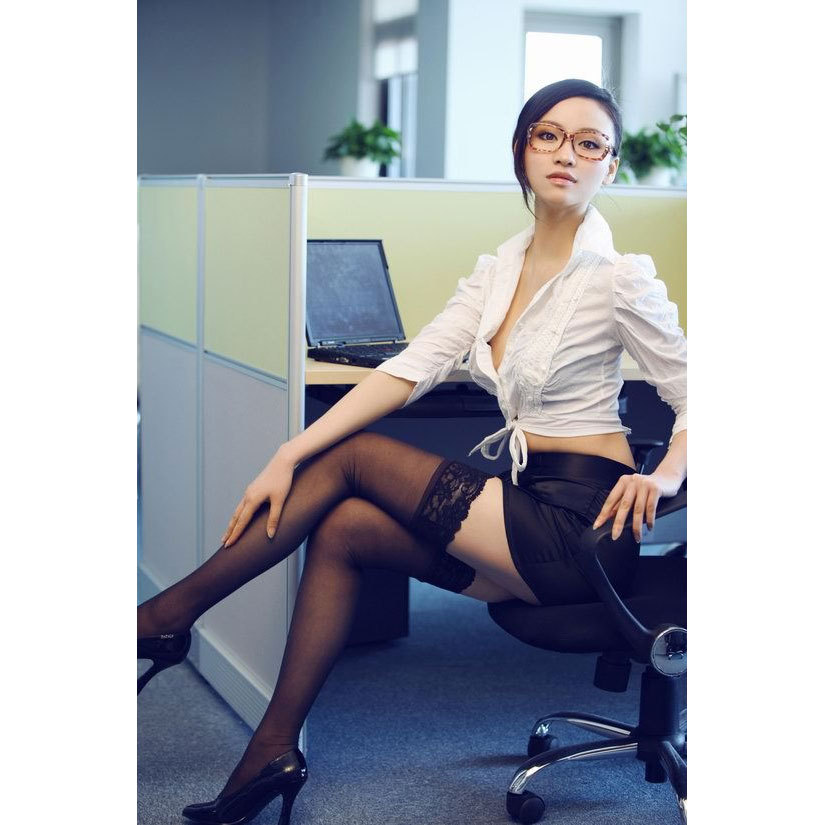 Lingerie asian curly secretary
