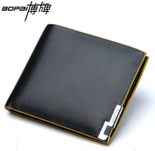 100 Genuine Leather brand short purse soft cowhide leather wallet brand new men wallet short purses