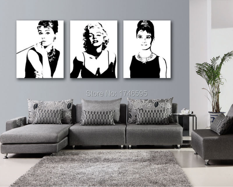 Modern Living Room Wall Art star oil painting audrey hepburn promotion-shop for promotional Modern Living Room Wall Art star oil painting audrey hepburn promotion-shop for promotional