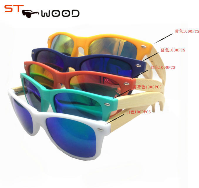 Wood sunglass-Eco-Friendly  Natural Bamboo sunglass 3d sunglasses