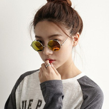 Unisex Women Men Mirror lens Round Glasses Steampunk Sunglasses Vintage Retro