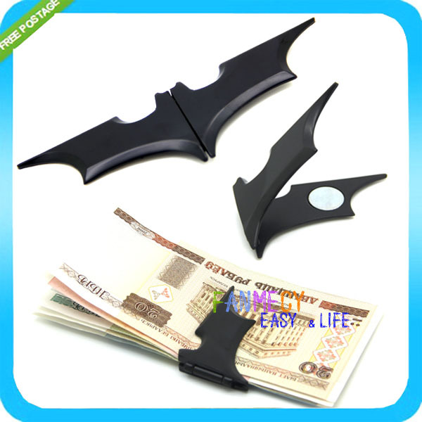 Matte Black Batman Money Clip Magnetic Folding Card Metal Holder Wallet Christmas Gift