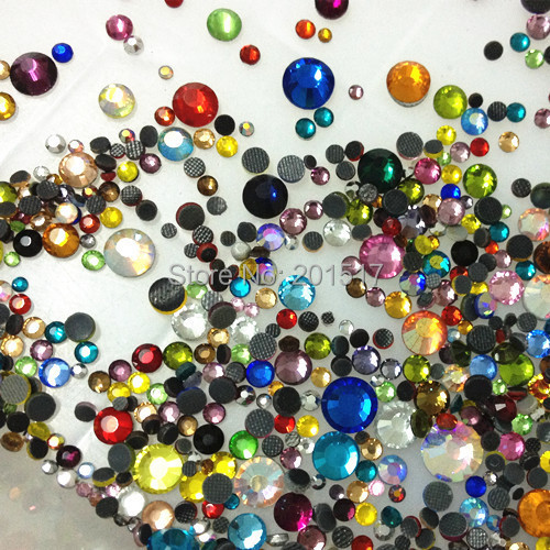 Гаджет  720pcs 20Gram MIX Sizes And Colors Iron-on DMC HOTFIX Rhinestone Crystal Bead Bling Perfect DIY None Дом и Сад