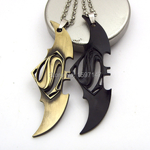 DC Superhero Marvel Jewelry Collection Superman Batman Metal Pendant Necklace