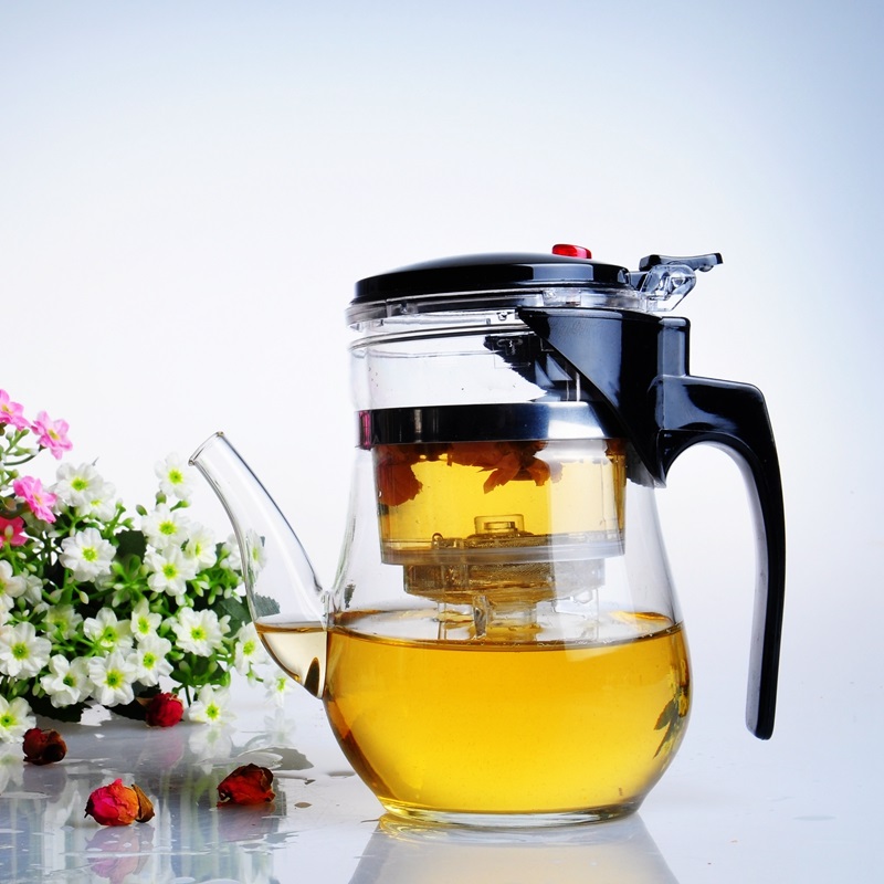 500ml disassemble glass kettle with washable PC inner filter elegant glass tea set detachable and convenient