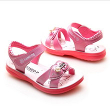 2016 summer new children’s shoes girls slip-resistant leathe princess sandals with diamond kids casual sandals