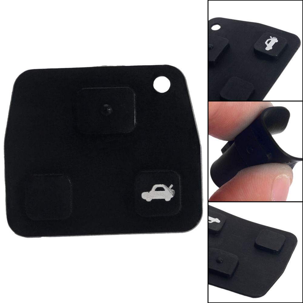 Toyota Portable Replacement 2/3 Buttons Car Remote Key Fob Silicon Rubber Pad Replacement For Toyota Car Key Case Shell Cover